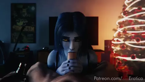 Widowmaker Christmas Blowjob - Vgerotica
