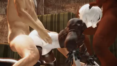2B threesome with two dudes - Unknown