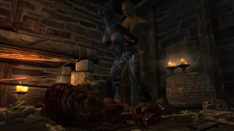 Khajiiti Teen Meets the Butcher of Windhelm