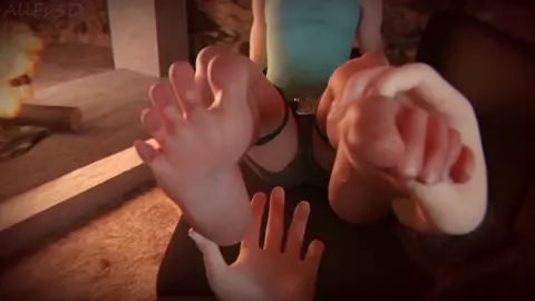 Lara Xmas foot fetish