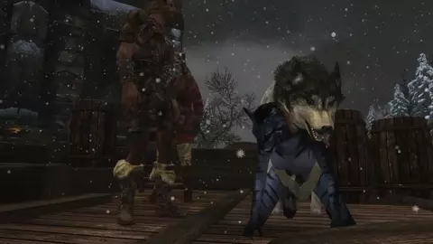 Khajiiti Teen Destresses Shipyard Mutts