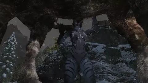 Khajiiti Teen Blows Horse and Husky Cock