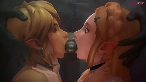 Link and Zelda Double Blowjob [Fugtrup]