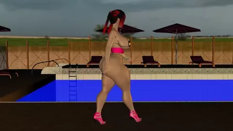 Dixy in The Pool