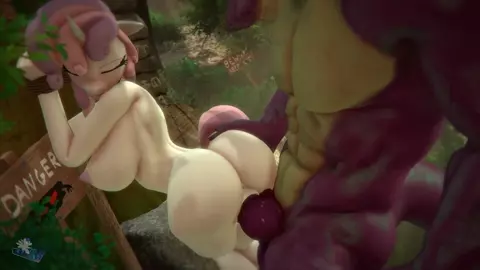 Sweetie Belle and Greedy Spike [hooves-art]