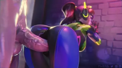D.Va getting pounded through her Suit (Suit | Nude) [Meltrib]