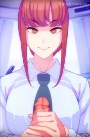 Makima Handjob [Theobrobine]