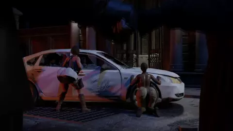 Jill Valentine and Sheva Alomar with Nemesis and Mr X.