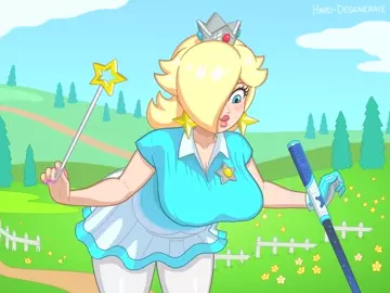 Golfer Rosalina bounces her tits