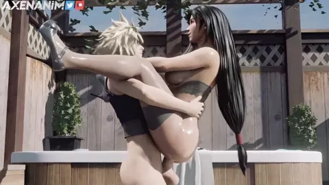 Cloud fun with Tifa Lockhart