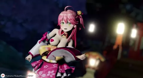 【Dance + Sex】Gokuraku Jodo / Sakura Miko | Vtuber MMD R18