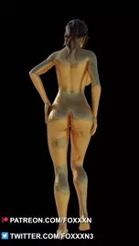 Gold Lara Croft Turntable