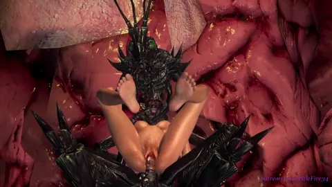 Alien ants laying 'something' inside her...