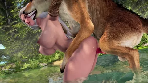 Wet Elf Slut Gets Fucked By Wolf - Skyrim Porn