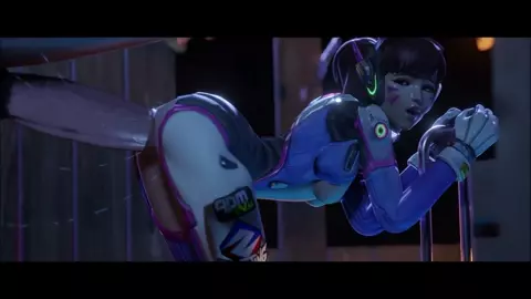 D.Va Horse Night Time Railing [TheBartender]