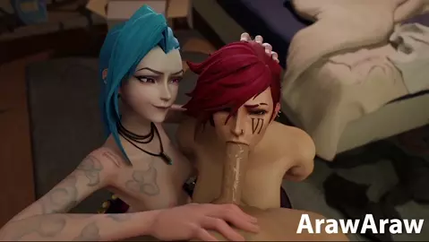 Jinx & Vi blowjob (LoL)