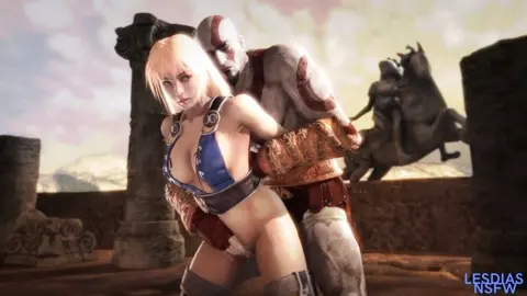 Sophitia fucked by Kratos (Soul Calibur)