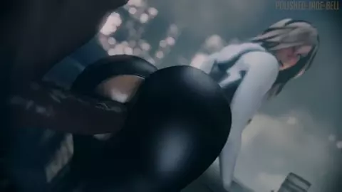 Gwen Stacy rooftop fun (black, with sound) [Polished Jade Bell]