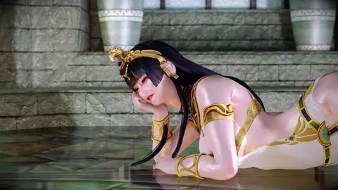 ancient queen and her pet