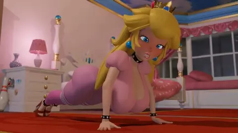 Princese Peach doing push-ups (Nintendo)