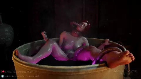 Triss Merigold caught and deepthroated by tentacles (TheRopeDude)
