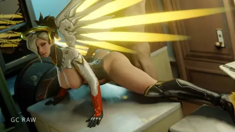 mercy sat on the splits