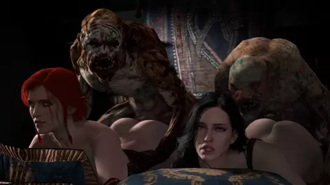 Triss & Yennefer fucked by monsters (The Witcher)