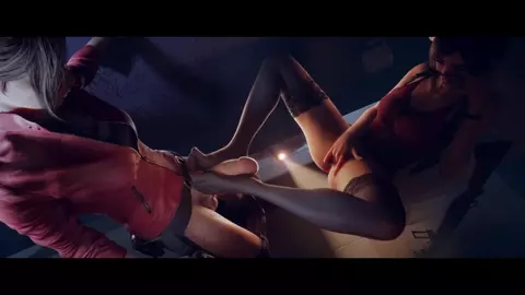 Claire Redfield And Ada Wong Footjob [Colonelyobo]