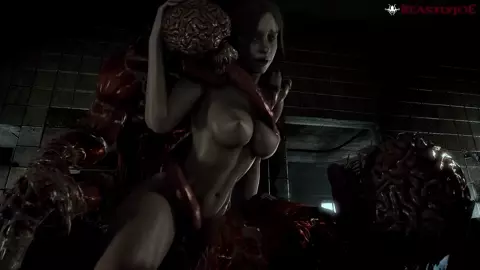 Claire vs 2 Licker