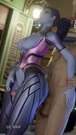 widowmaker obediently stands at dinner