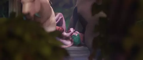 ZMSFM Tyrande and 2 Horses (Voyeur angle)