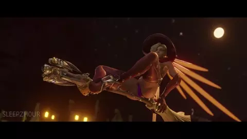 Mercy In Halloween With Her Broom [SleepzHour]