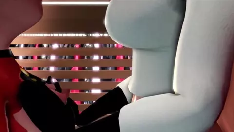 Helen and Violet Parr in the changing room (no security camera guy)