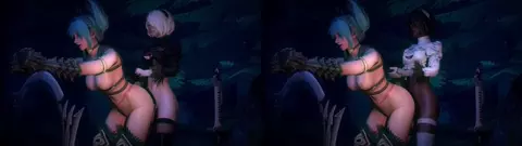 [Bouquetman] 2B/2P X Tira (Split Screen)
