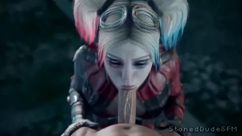 Harley Quinn Blowjob [White][Stoneddude]