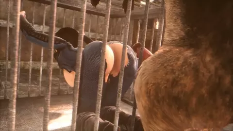 Elizabeth sex with a dog (bitch in a cage) (LH)