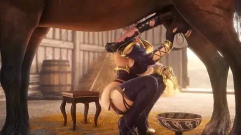 Isabella Valentine and her faithful horse (LH)