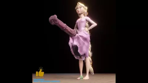 [Boldfinger42] Rapunzel with Horsecock getting hard