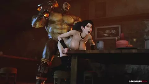 Momiji Vs Big Orc [26RegionSFM]