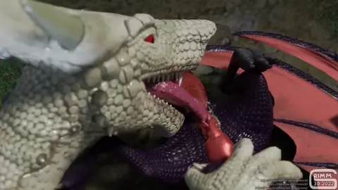 AlphaZapper & Cynder: Throat and Tongue Action - Grimm3D