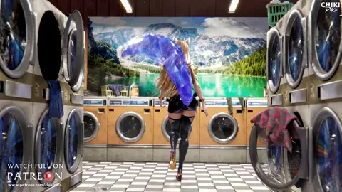 Ahri stuck in washing machine!