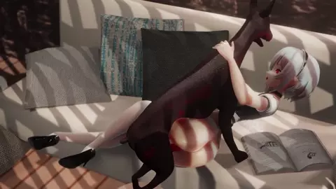 Azur Lane Sirius woken up by dog (Miaoshaquan)