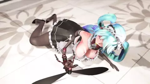 Big breasts Maid Miku with insect (goutouren)