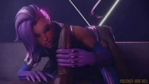 [Sound] Sombra Admiring Her New Boy Toy's Size [Blacked][Polished-Jade-Bell]