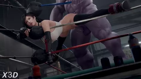 [4K] Tifa Lockhart Steps Into The Ring With Thanos [X3D]