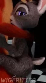 Judy Riding Nick - Wigfritter