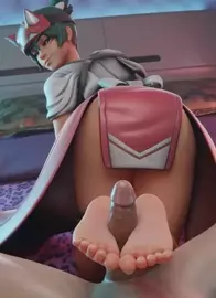Kiriko Reverse Footjob