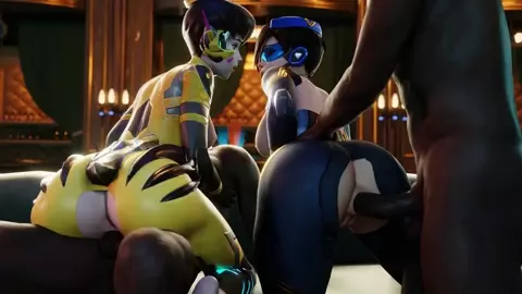 Tracer And D.Va [Blacked][Cadet][SaveAss]