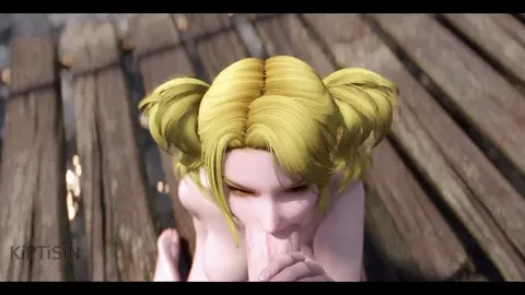 Cute blonde sucks and jerks off three futanari