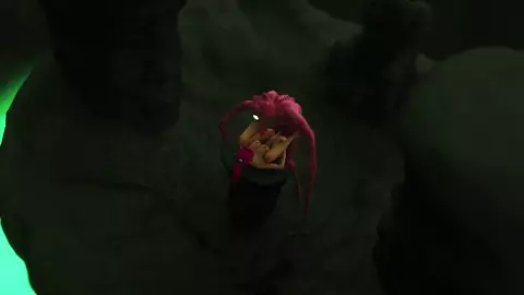 Pink haired big titty elf fucked by huge monster cock